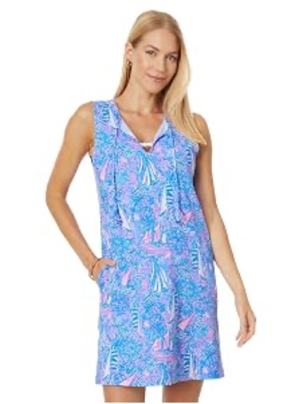 NWT Lilly Pulitzer Johana Cover-Up Boca Blue Its A Sailabration Sz M
